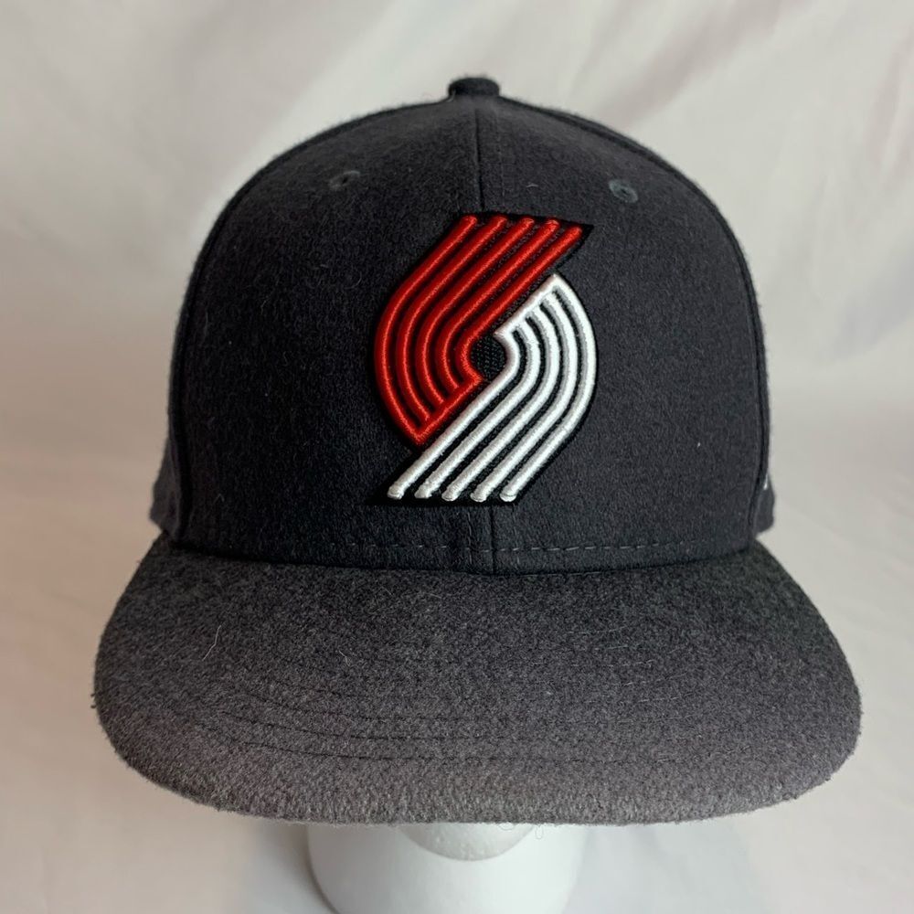 New Era Blazers Logo NBA Black Grey Wool Hat